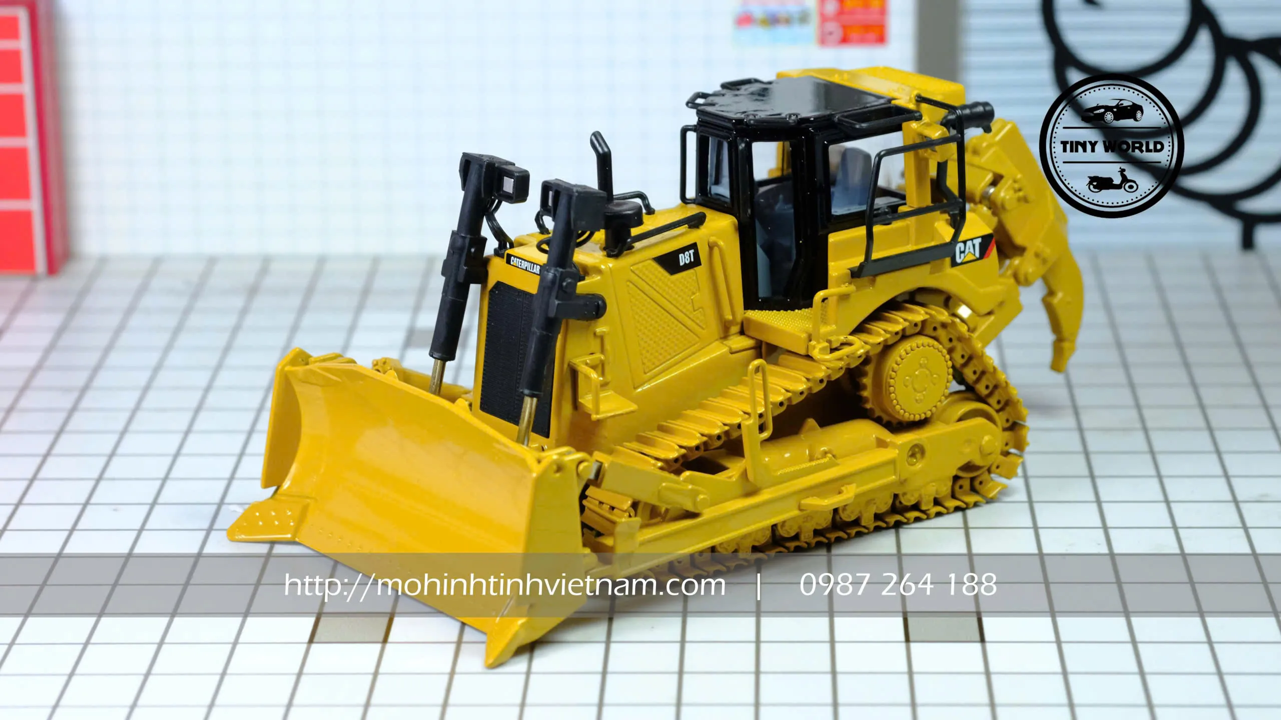 MÔ HÌNH XE ỦI ĐẤT CAT D8T (VÀNG) 1:50 NORSCOT