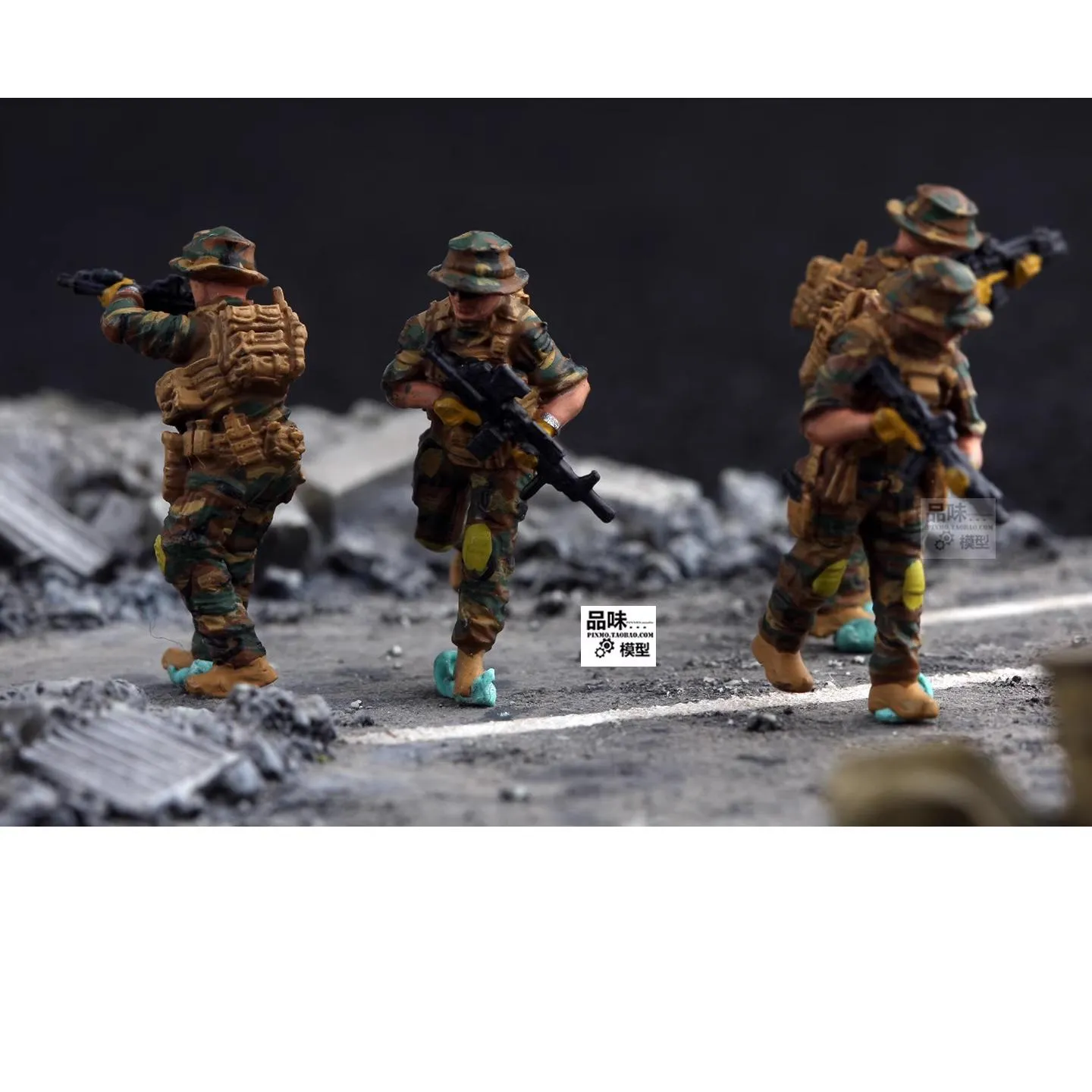 MÔ HÌNH LÍNH ĐẶC NHIỆM U.S. JUNGLE RANGERS (SET 4 LÍNH) 1:72