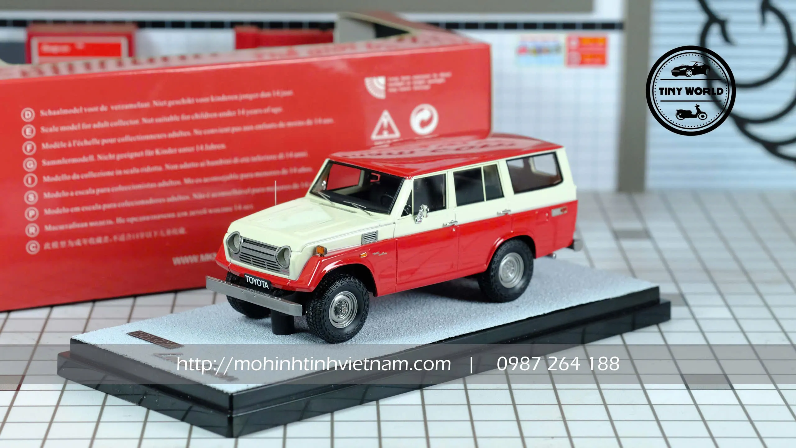 MÔ HÌNH Ô TÔ TOYOTA LAND CRUISER FJ55 1978 (ĐỎ) 1:43 MK