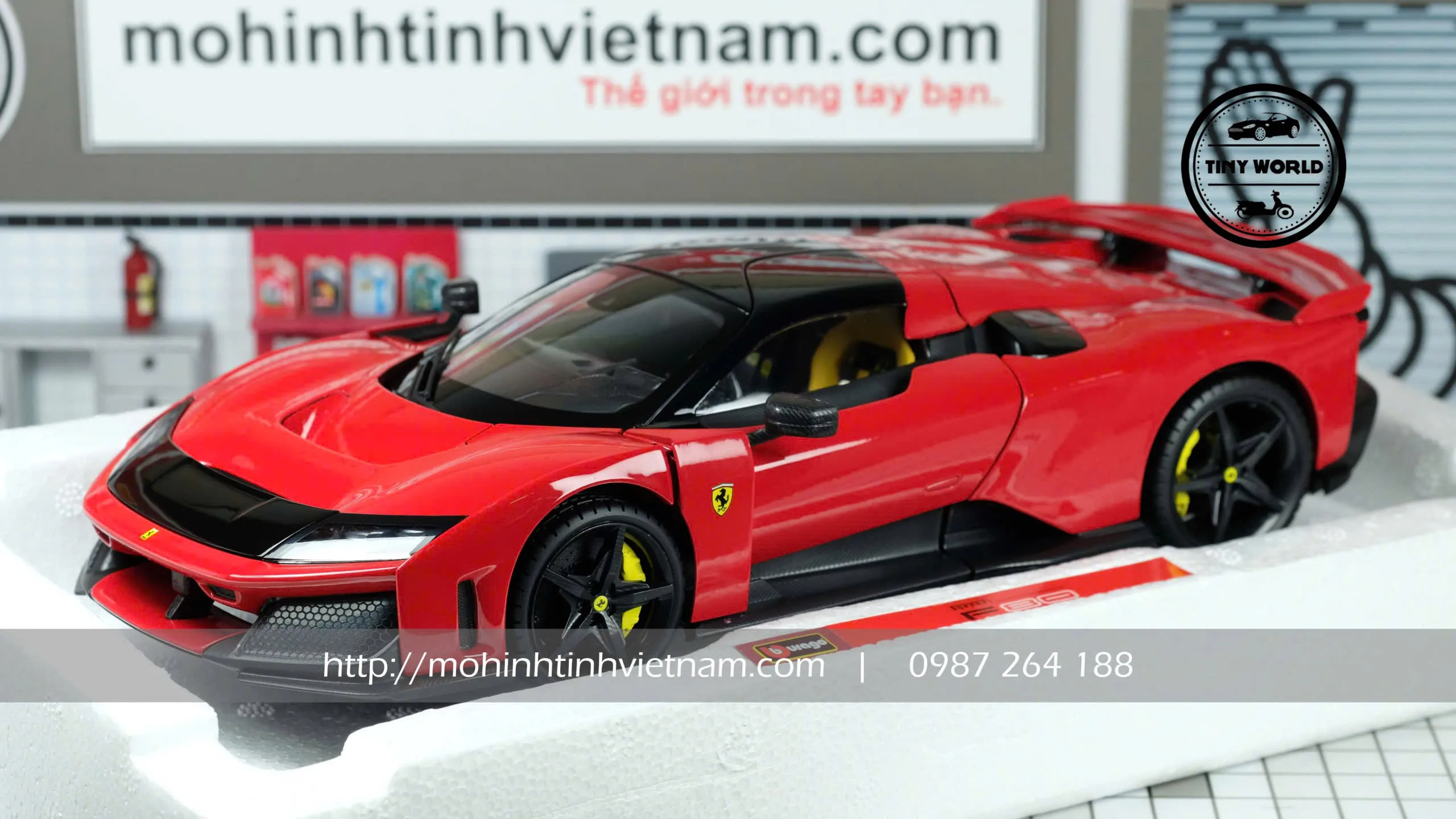 MÔ HÌNH Ô TÔ FERRARI F80 (ĐỎ) 1:18 BBURAGO SIGNATURE