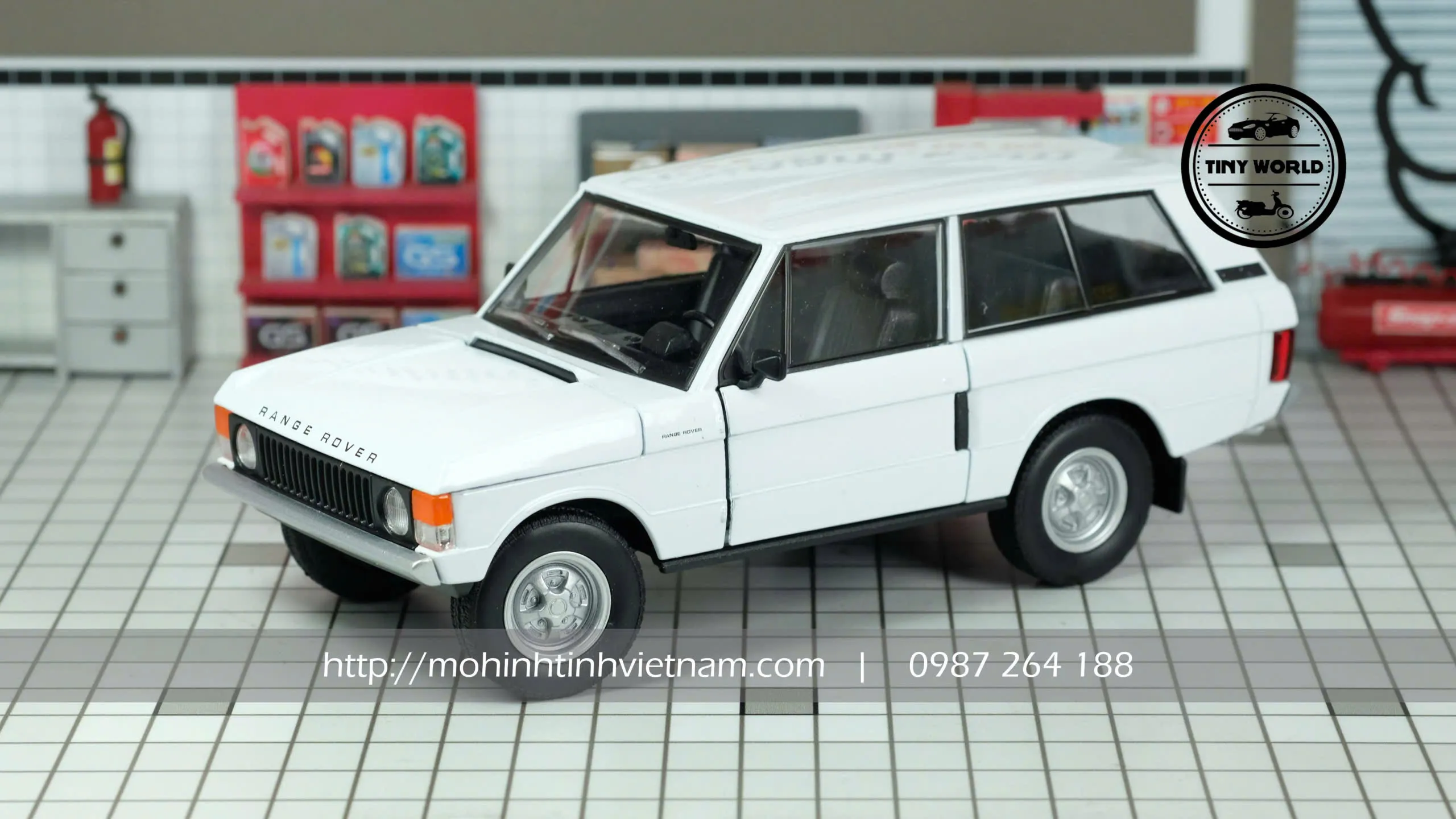 MÔ HÌNH Ô TÔ LAND ROVER RANGE ROVER 1970 (TRẮNG) 1:24 WELLY