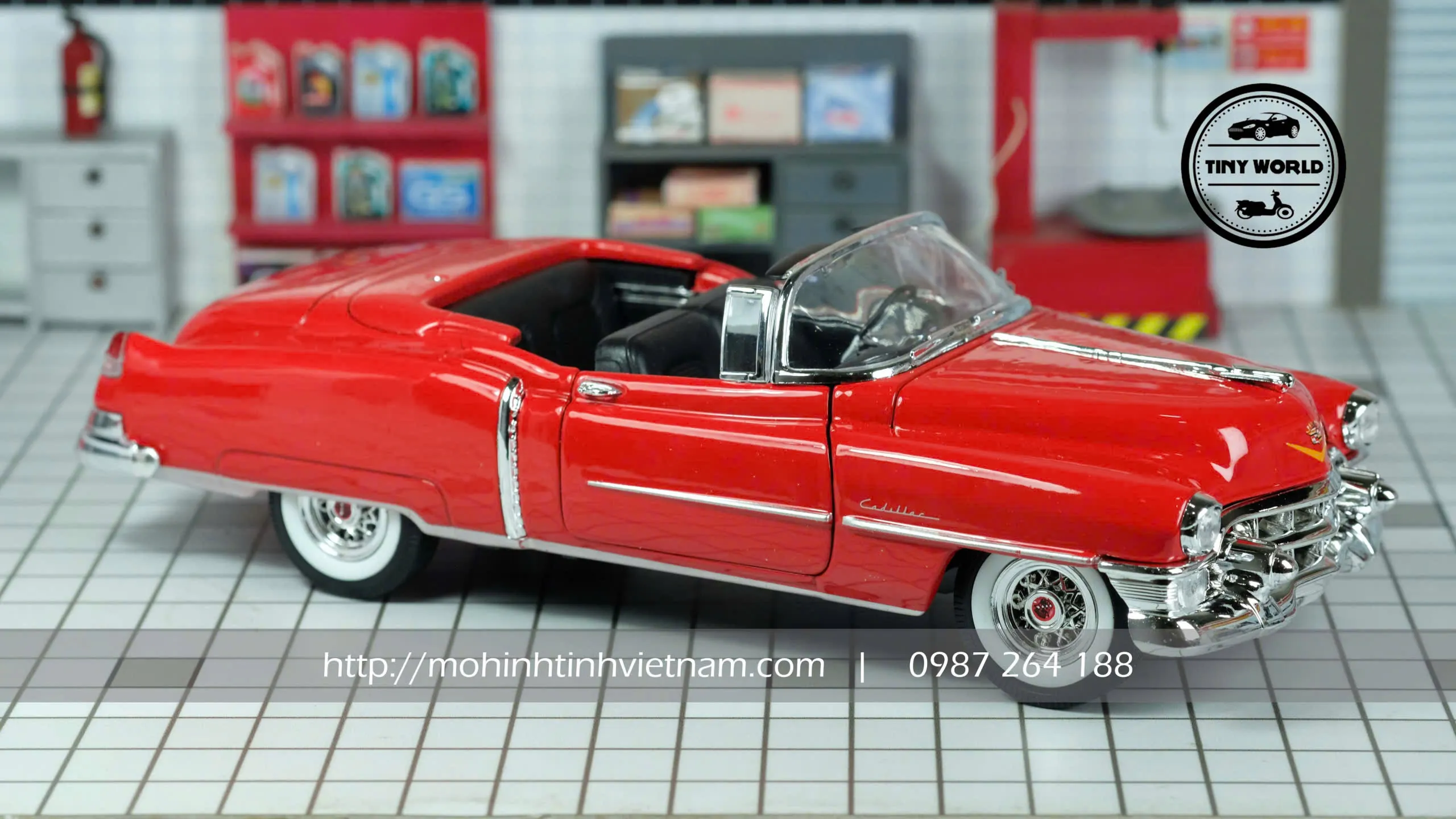 MÔ HÌNH Ô TÔ CADILLAC ELDORADO 1953 (ĐỎ) 1:24 WELLY