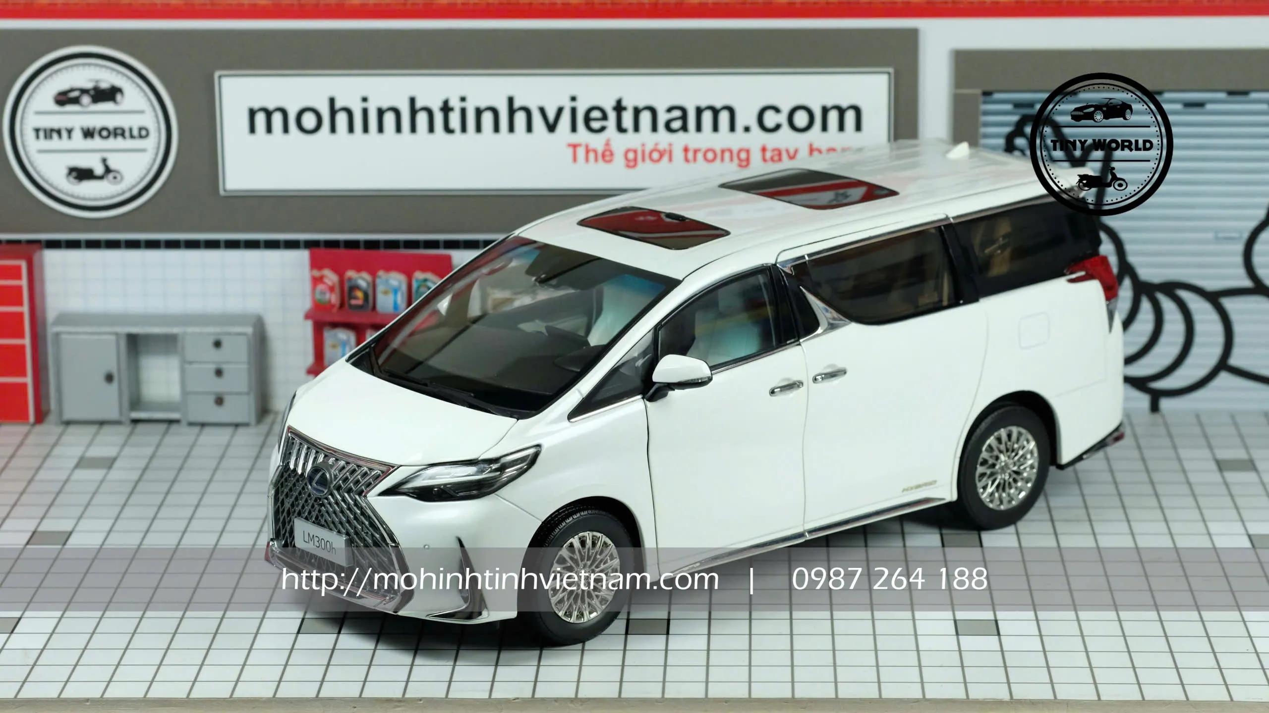 MÔ HÌNH Ô TÔ LEXUS LM300H (TRẮNG) 1:18 KYOSHO