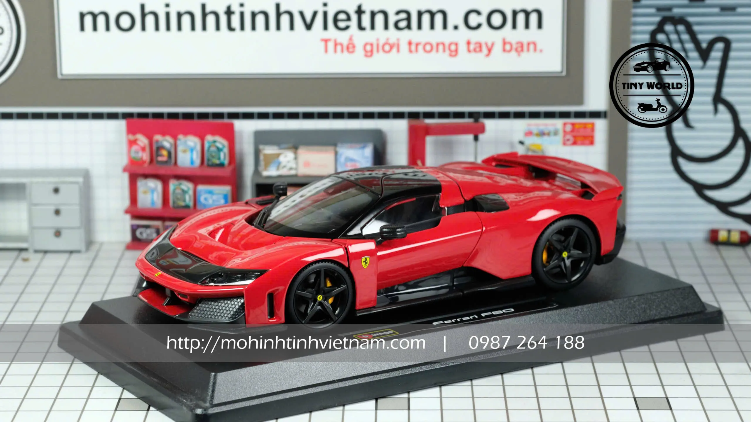 MÔ HÌNH Ô TÔ FERRARI F80 (ĐỎ) 1:24 BBURAGO