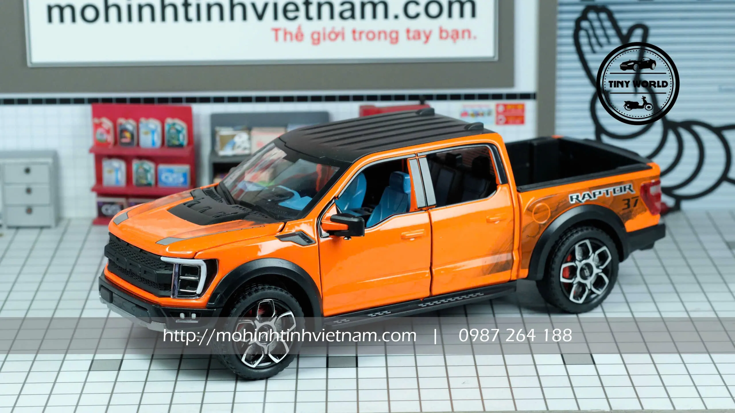 MÔ HÌNH Ô TÔ FORD RAPTOR F150 (CAM) 1:20 DIECAST MODEL
