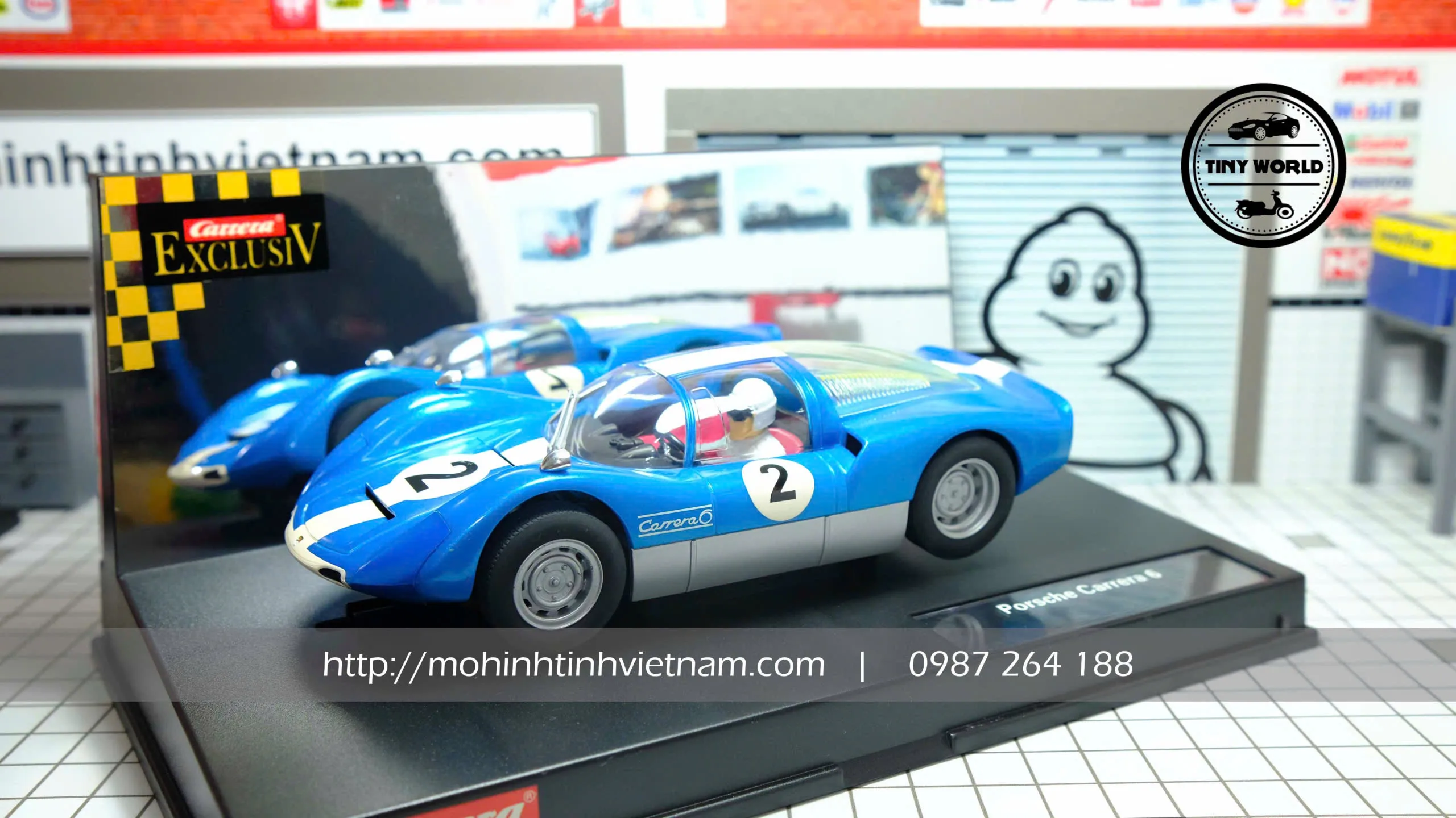 MÔ HÌNH Ô TÔ PORSCHE CARRERA 6 (XANH) 1:24 CARRERA