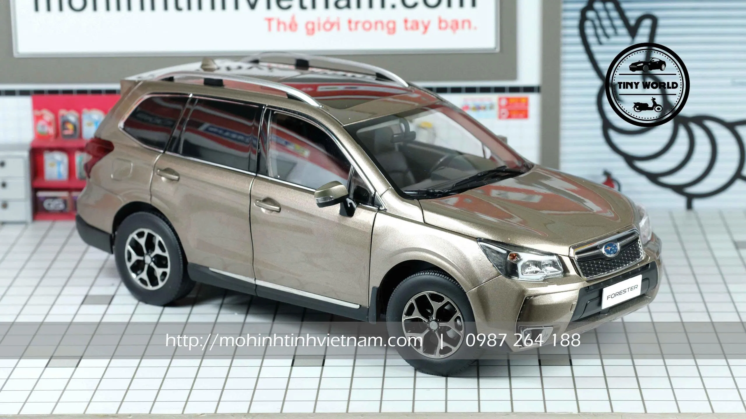 MÔ HÌNH Ô TÔ SUBARU FORESTER 2015 (NÂU) 1:18 PAUDI