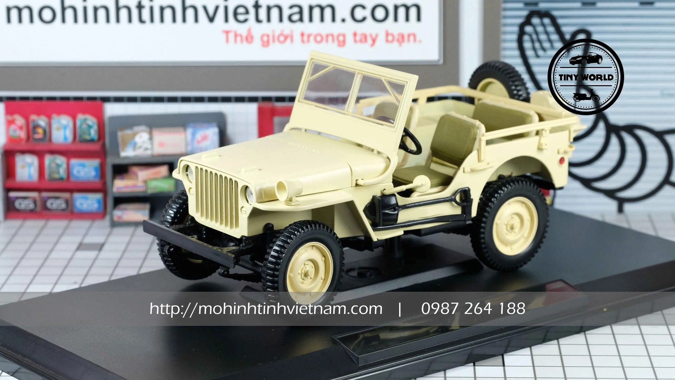 MÔ HÌNH Ô TÔ JEEP WILLYS 1924 (VÀNG) 1:18 NOREV