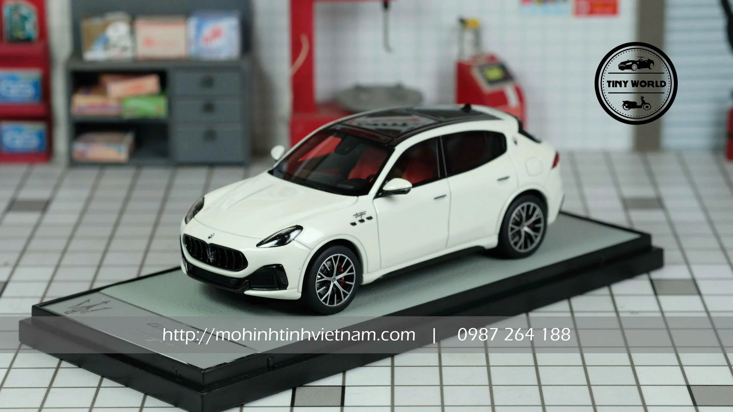 MÔ HÌNH Ô TÔ MASERATI GRECALE 2022 (TRẮNG) 1:43 BBR