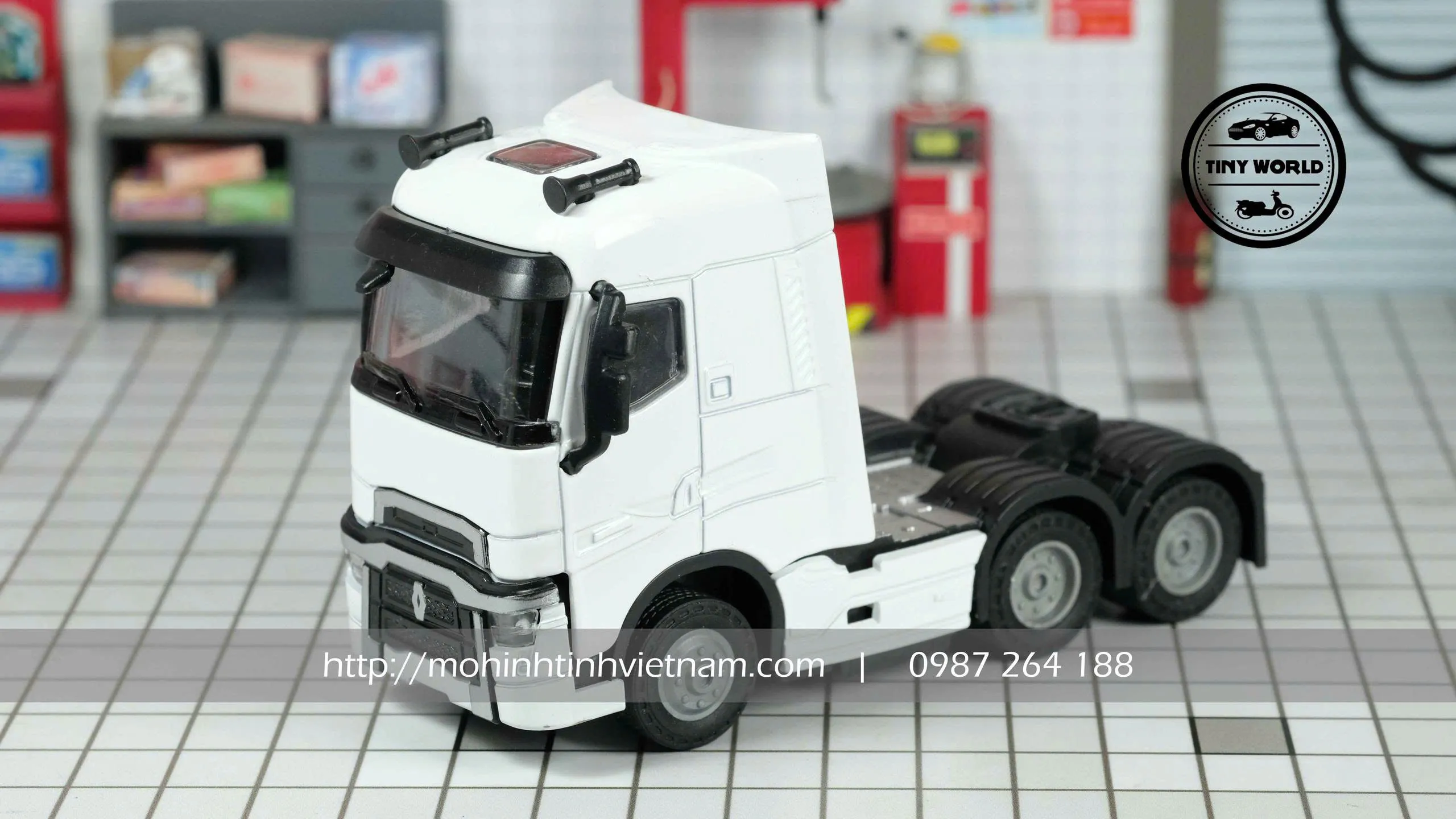 MÔ HÌNH ĐẦU KÉO RENAULT (TRẮNG) 1:32 ALLOY