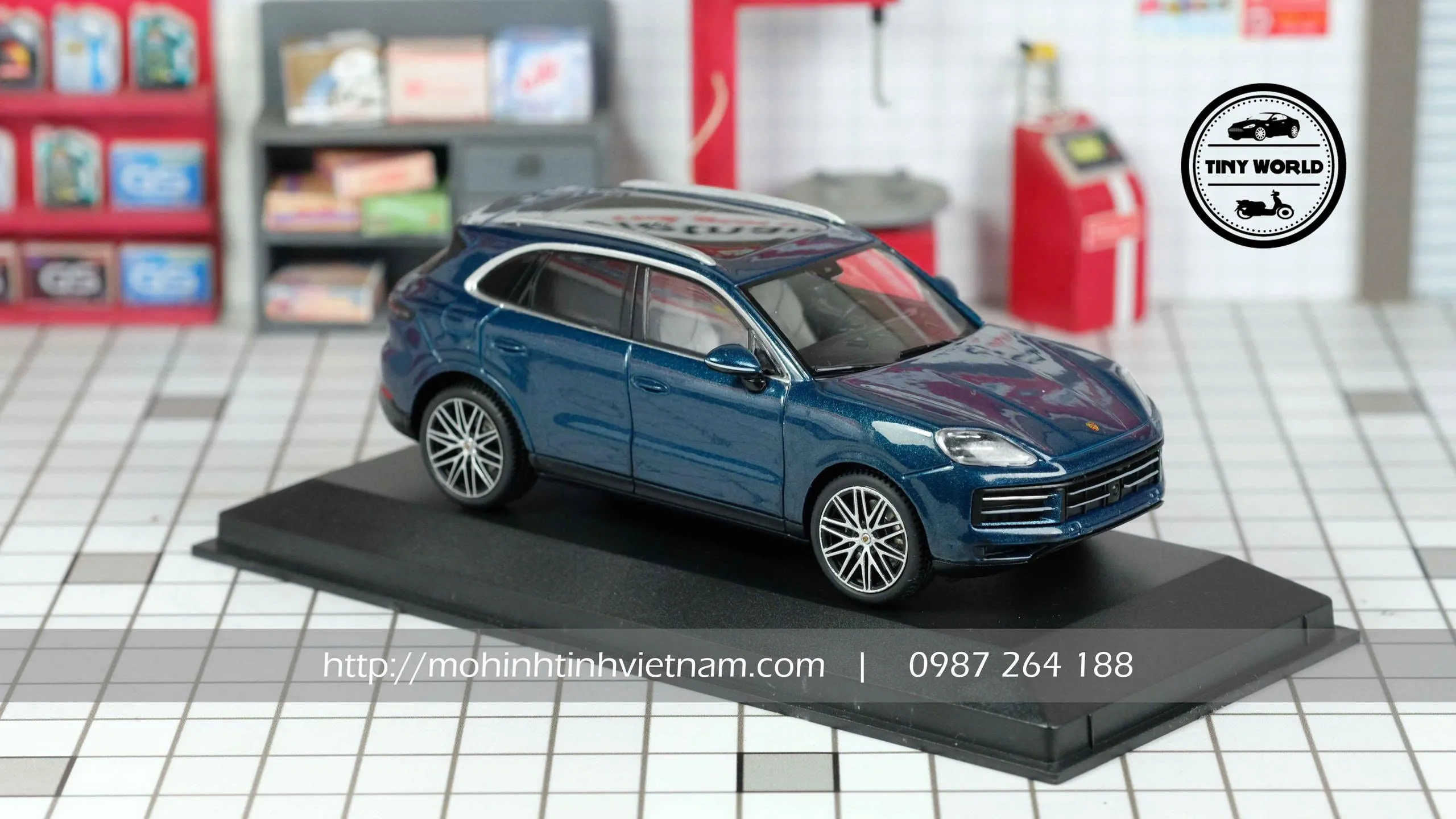 MÔ HÌNH Ô TÔ PORSCHE CAYENNE (E3 II) (XANH) 1:43 DEALER