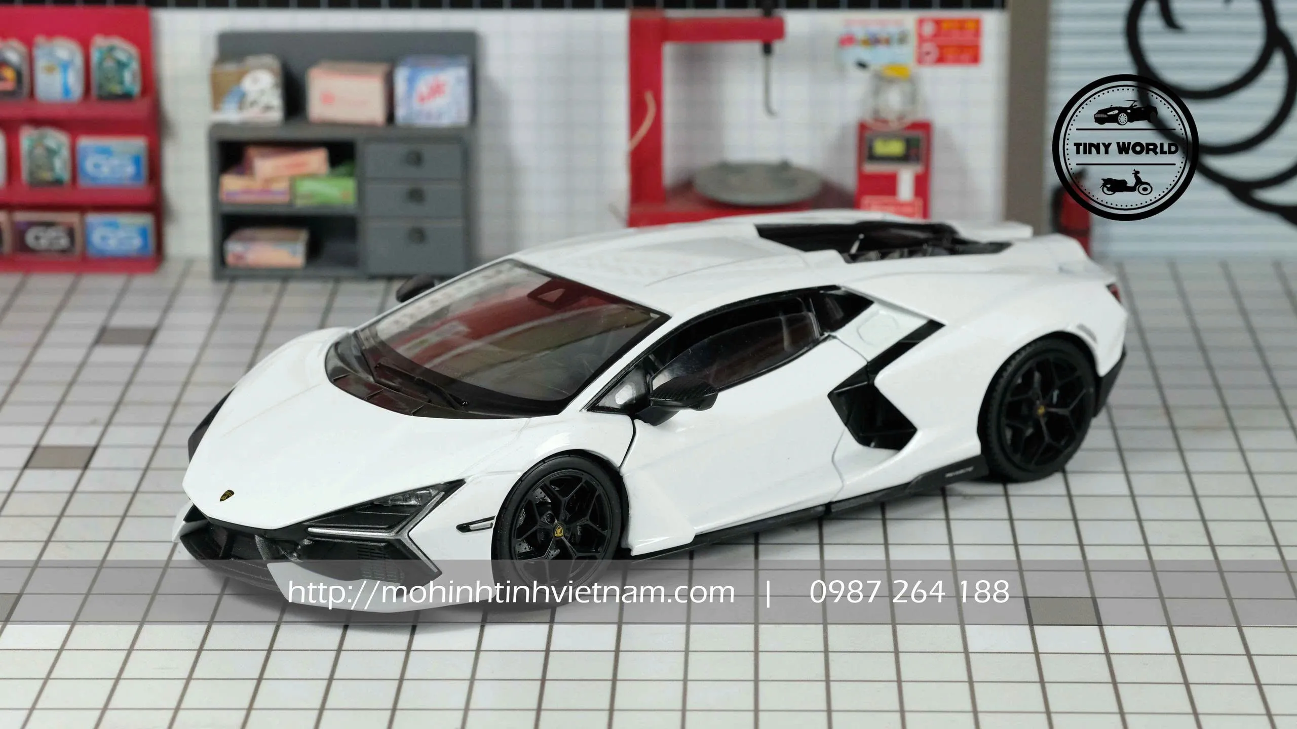 MÔ HÌNH Ô TÔ LAMBORGHINI REVUELTO (TRẮNG) 1:24 WELLY