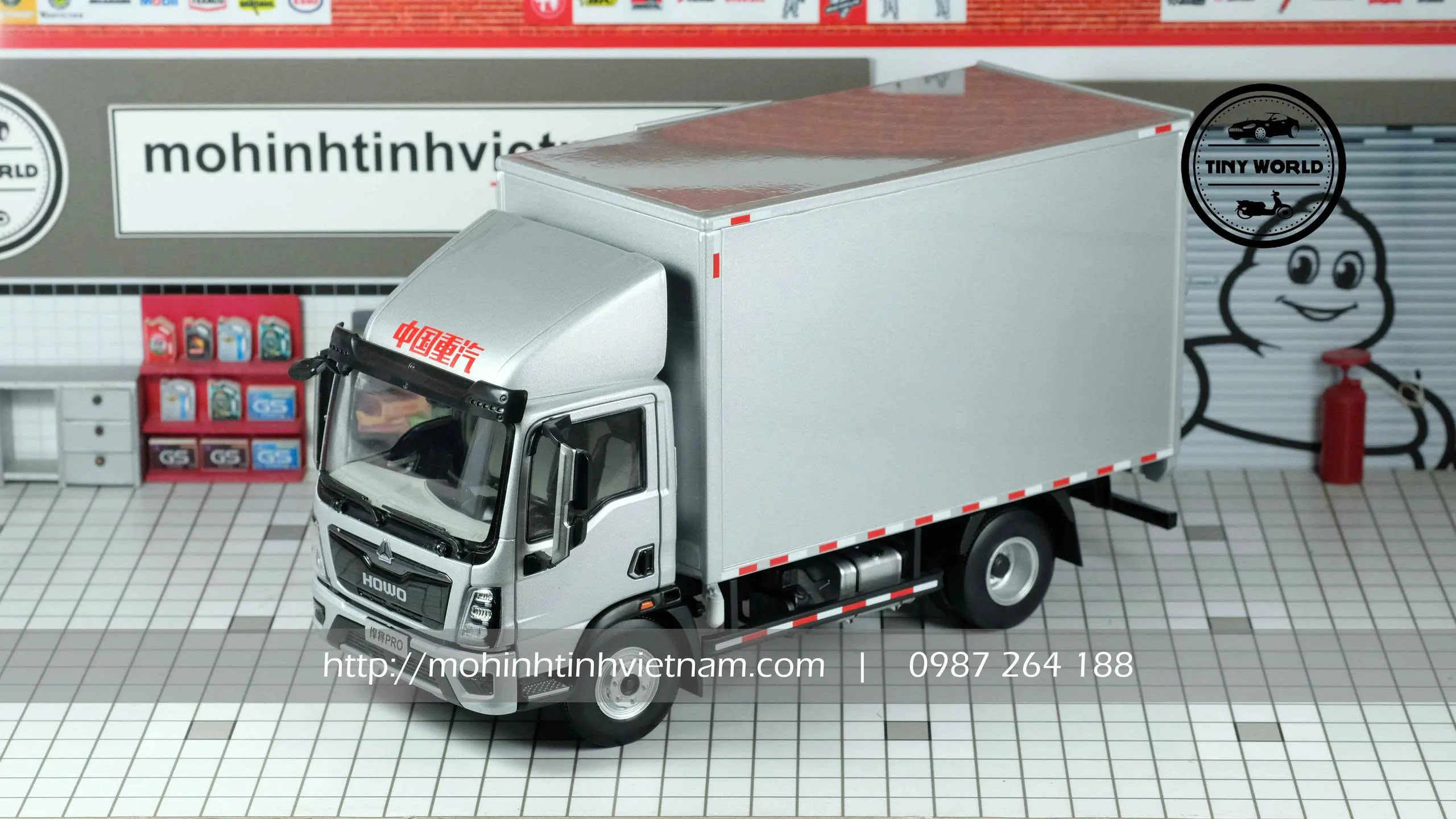 MÔ HÌNH Ô TÔ HOWO PRO (BẠC) 1:24 DEALER